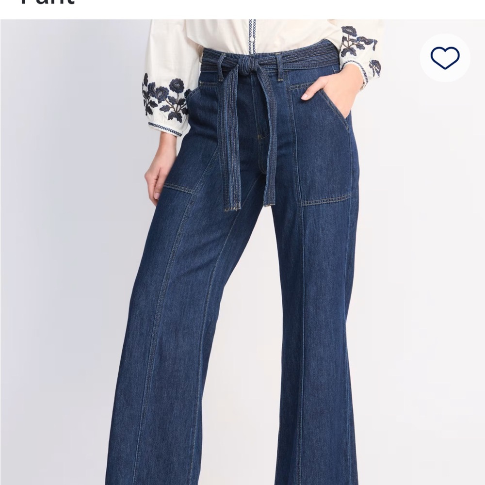 Women's Blue Wide-Leg Jeans